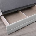 CAMAL Sofa-Bed with Storage 2-Seater / Fabric Light Grey