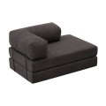 Καναπές - κρεβάτι Comfort Megapap διθέσιος υφασμάτινος χρώμα ανθρακί 140x95x75εκ.