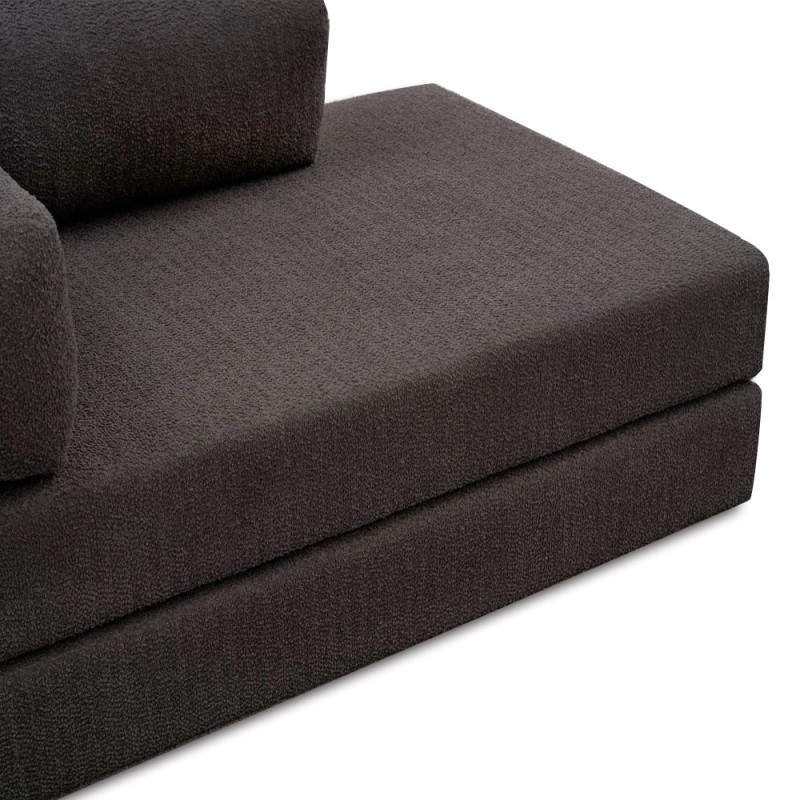 Καναπές - κρεβάτι Comfort Megapap διθέσιος υφασμάτινος χρώμα ανθρακί 140x95x75εκ.