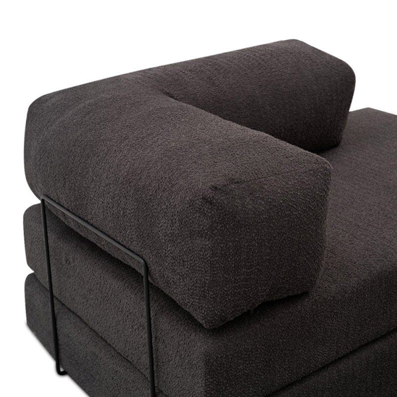 Καναπές - κρεβάτι Comfort Megapap διθέσιος υφασμάτινος χρώμα ανθρακί 140x95x75εκ.