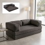 Καναπές - κρεβάτι Comfort Megapap τριθέσιος υφασμάτινος χρώμα ανθρακί 190x95x75εκ.