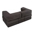 Καναπές - κρεβάτι Comfort Megapap τριθέσιος υφασμάτινος χρώμα ανθρακί 190x95x75εκ.
