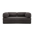 Καναπές - κρεβάτι Comfort Megapap τριθέσιος υφασμάτινος χρώμα ανθρακί 190x95x75εκ.
