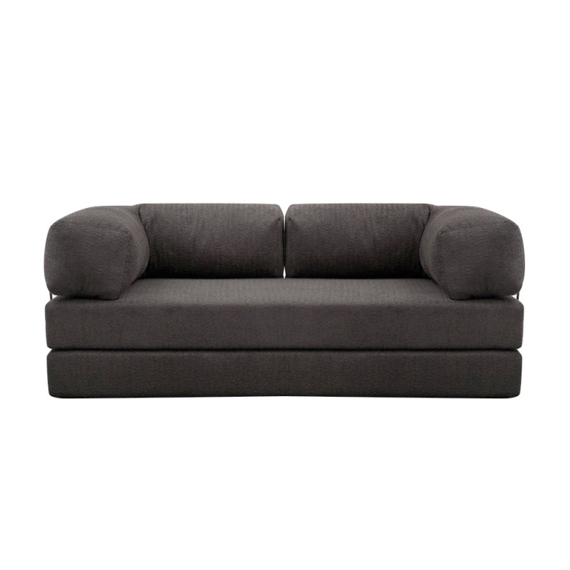 Καναπές - κρεβάτι Comfort Megapap τριθέσιος υφασμάτινος χρώμα ανθρακί 190x95x75εκ.