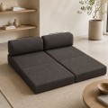 Καναπές - κρεβάτι Comfort Megapap τριθέσιος υφασμάτινος χρώμα ανθρακί 190x95x75εκ.