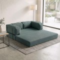 Καναπές - κρεβάτι Comfort Megapap τριθέσιος υφασμάτινος χρώμα μέντα 190x95x75εκ.