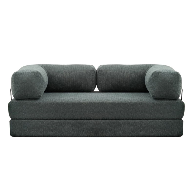 Καναπές - κρεβάτι Comfort Megapap τριθέσιος υφασμάτινος χρώμα μέντα 190x95x75εκ.