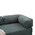 Καναπές - κρεβάτι Comfort Megapap τριθέσιος υφασμάτινος χρώμα μέντα 190x95x75εκ.