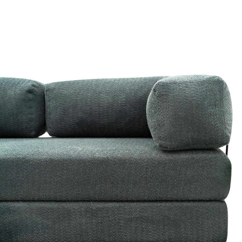 Καναπές - κρεβάτι Comfort Megapap τριθέσιος υφασμάτινος χρώμα μέντα 190x95x75εκ.