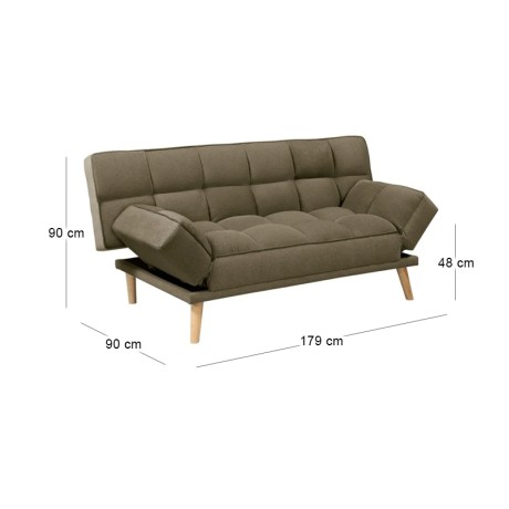 JAY Sofabed Fabric Brown