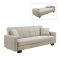 KELSO Sofabed w/Storage Fabric Cappuccino