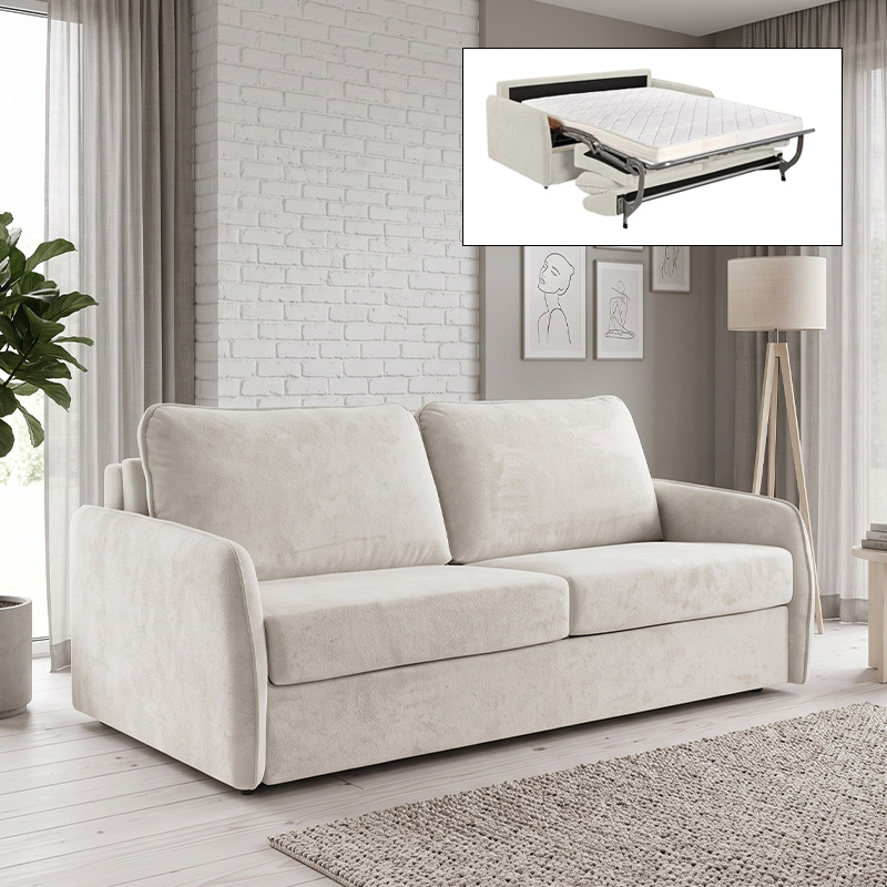 LESTER Sofabed Beige Fabric