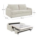 LESTER Sofabed Beige Fabric