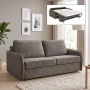 LESTER Sofabed Dark Brown Fabric