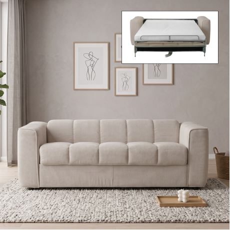 NORRIS Sofabed Water Repellent Fabric Beige