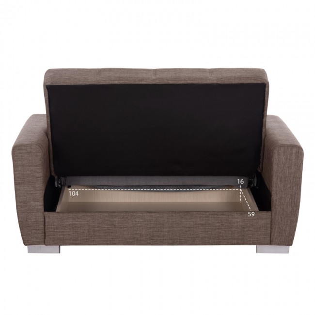 ΚΑΝΑΠΕΣ ΚΡΕΒΑΤΙ POLYA ΔΙΘΕΣΙΟΣ ΚΑΦΕ HM3241.02 153x87x77 εκ.