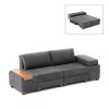 Perenna Megapap fabric sofa three - seater in anthracite color 233x93x83cm.