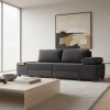 Perenna Megapap fabric sofa three - seater in anthracite color 233x93x83cm.
