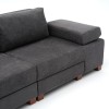 Perenna Megapap fabric sofa three - seater in anthracite color 233x93x83cm.