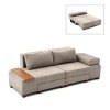 Perenna Megapap fabric sofa three - seater in grey color 233x93x83cm.