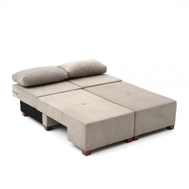 Perenna Megapap fabric sofa three - seater in grey color 233x93x83cm.