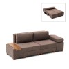 Perenna Megapap fabric sofa three - seater in brown color 233x93x83cm.