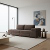 Perenna Megapap fabric sofa three - seater in brown color 233x93x83cm.