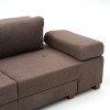 Perenna Megapap fabric sofa three - seater in brown color 233x93x83cm.