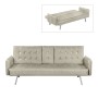 WELLS Sofabed Beige Pu
