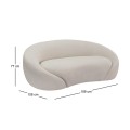 RAMON 2-Seater Sofa Ecru Fabric