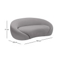 RAMON 2-Seater Sofa Grey Fabric
