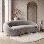 RAMON 3-Seater Sofa Grey Fabric