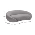 RAMON 3-Seater Sofa Grey Fabric