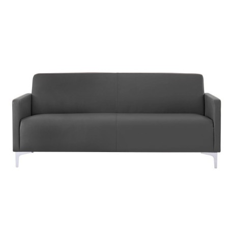 Καναπές STYLE διθέσιος τεχνόδερμα Pu χρώμα μαύρο 112x71x72εκ.