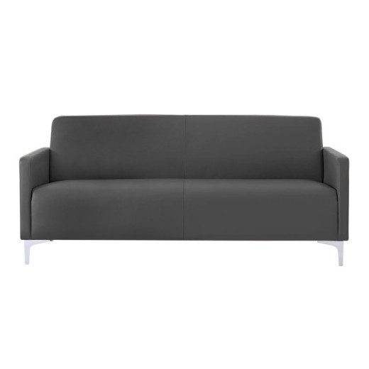 Καναπές STYLE διθέσιος τεχνόδερμα Pu χρώμα μαύρο 112x71x72εκ.