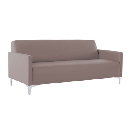 Καναπές STYLE τριθέσιος τεχνόδερμα Pu σε χρώμα sand grey 164x71x72εκ.
