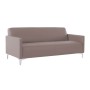 Καναπές STYLE τριθέσιος τεχνόδερμα Pu σε χρώμα sand grey 164x71x72εκ.