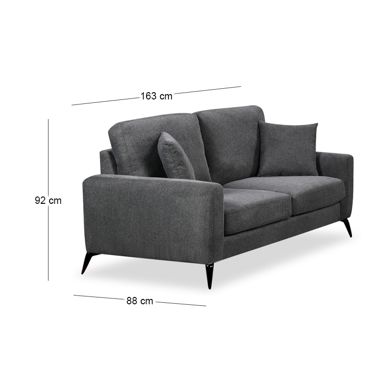 TIPO 2-Seater Sofa Fabric Grey