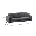 TIPO 3-Seater Sofa Fabric Grey