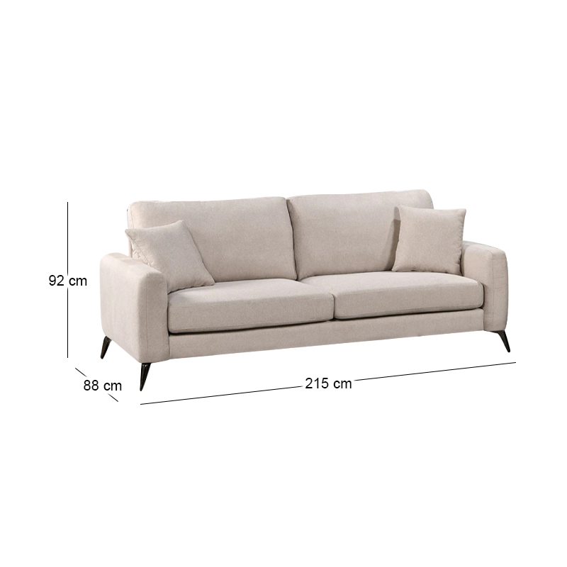 TIPO 3-Seater Sofa Fabric Beige