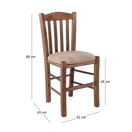 CASA Beech Chair Impregnation Walnut/Suede Beige