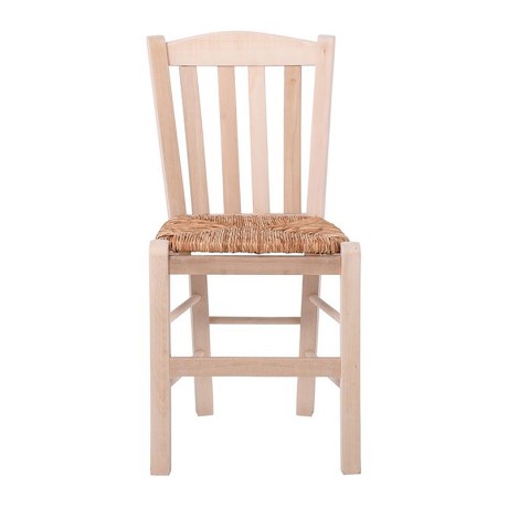 CASA Chair Unpainted with Rush Seat