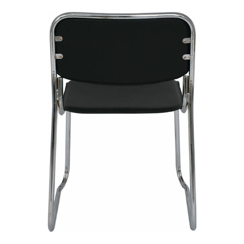 CAMPUS Chair Chrome/Black Hard Pvc