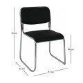 CAMPUS Chair Chrome/Black Hard Pvc