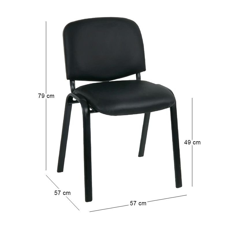 SIGMA Chair Black Frame/Black Pvc