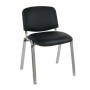 Sigma chair with Pvc coating in black color 57x57x79cm.