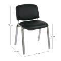 SIGMA Chair Chrome Frame/Black Pvc