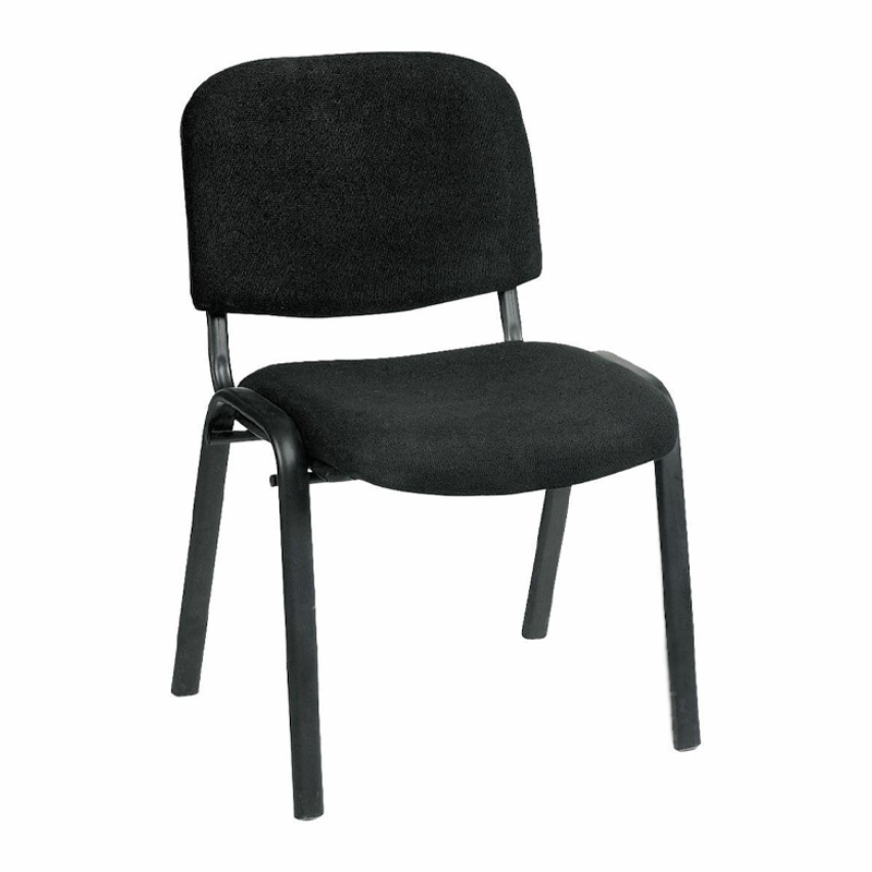 SIGMA Stacking Chair Black Frame/Black Fabric