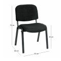 SIGMA Stacking Chair Black Frame/Black Fabric