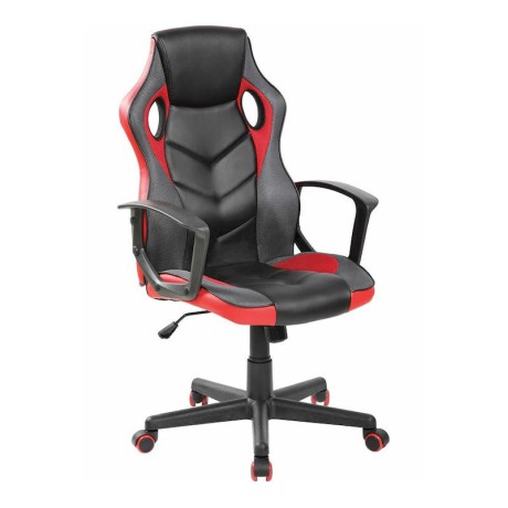Καρέκλα Gaming BF7700 τεχνόδερμα - ύφασμα mesh χρώμα μαύρο - κόκκινο 62x59x105/117εκ.